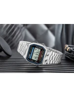 Unisex digitální hodinky Casio A168WA s náramkem z nerezové oceli, stříbrné Unisex digitální hodinky Casio A168WA s náramkem z nerezové oceli, stříbrné