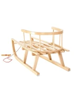 Klasické dřevěné sáňky s opěradlem GreenBlue GB136 Klasické dřevěné sáňky s opěradlem GreenBlue GB136