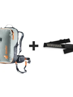 Lavinový batoh Deuter Alproof Lite 22L - plechový/černý + Garmin HRM Dual sensor