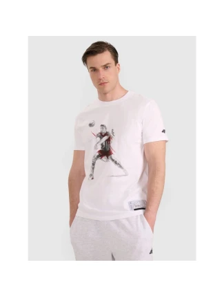 Pánské volejbalové tričko s potiskem 4F 4FRAW25TTSHM3237-10S pánské Pánské volejbalové tričko s potiskem 4F 4FRAW25TTSHM3237-10S pánské