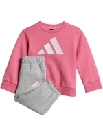 Dětské tepláky Adidas Essentials růžovo-šedé JY0303 Dětské tepláky Adidas Essentials růžovo-šedé JY0303