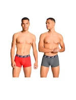Pánské boxerky Puma 2-Pack červená šedá pohodlná bavlna Pánské boxerky Puma 2-Pack červená šedá pohodlná bavlna