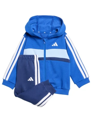 Dětská tepláková souprava adidas Essentials Tiberio 3 Stripes Fleece modrá KC6004 Dětská tepláková souprava adidas Essentials Tiberio 3 Stripes Fleece modrá KC6004