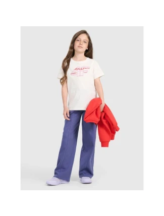 Dívčí tepláky s širokými nohavicemi 4F 4FJRAW25TTROF1598-33S Dívčí tepláky s širokými nohavicemi 4F 4FJRAW25TTROF1598-33S