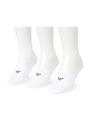 Emporio Armani mikrofleece ponožky Calza bavlna bílá 3-Pack Emporio Armani mikrofleece ponožky Calza bavlna bílá 3-Pack