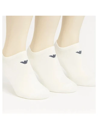 Emporio Armani Calza ponožky na nohy bavlněné bílé pohodlné 3-Pack Emporio Armani Calza ponožky na nohy bavlněné bílé pohodlné 3-Pack