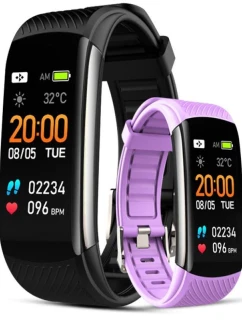 GIEWONT Smartwatch Black Light Purple 2 Stripes GW200-8