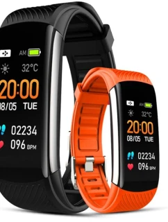 GIEWONT Smartwatch černé a oranžové 2 pruhy GW200-9