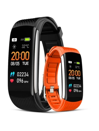 GIEWONT Smartwatch černé a oranžové 2 pruhy GW200-9 GIEWONT Smartwatch černé a oranžové 2 pruhy GW200-9