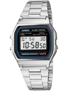 CASIO A158WA-1 Unisex hodinky + BOX