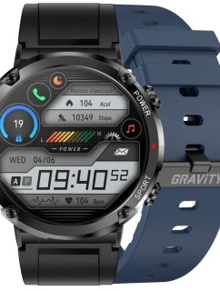 Chytré hodinky Gravity GT21-5 + námořnicky modrý silikonový řemínek