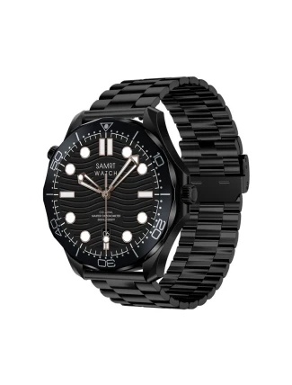 VELTORI VT150-1 Smartwatch Černý silikonový řemínek + černý náramek VELTORI VT150-1 Smartwatch Černý silikonový řemínek + černý náramek