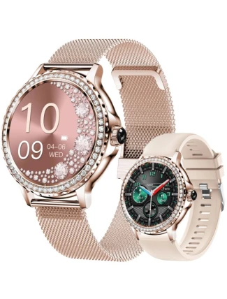 Dámské chytré hodinky Rubicon RNCF19-1 Rose Gold Náramek + řemínek Dámské chytré hodinky Rubicon RNCF19-1 Rose Gold Náramek + řemínek