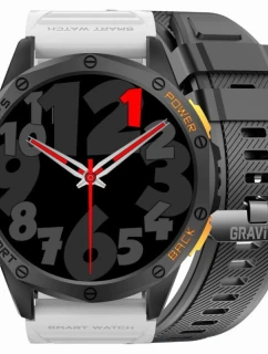 GRAVITY GPS GT24-2 Pánské chytré hodinky Černý silikonový řemínek + bílý silikonový řemínek