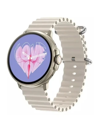 Dámské chytré hodinky RUBICON RNCF15 Titanium/Light Latte SMARUB260 Dámské chytré hodinky RUBICON RNCF15 Titanium/Light Latte SMARUB260