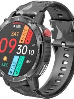 Pánské chytré hodinky RUBICON RNCF08 Black/Moro SMARUB232