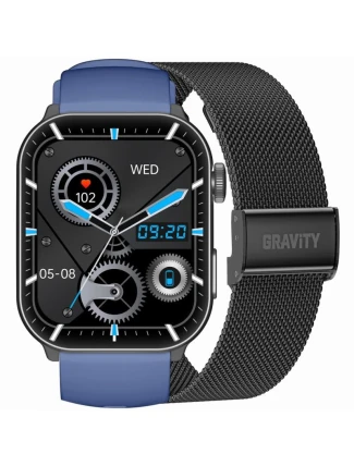 GRAVITY GT28-3 Pánské chytré hodinky s řemínkem + náramek Navy Black GRAVITY GT28-3 Pánské chytré hodinky s řemínkem + náramek Navy Black