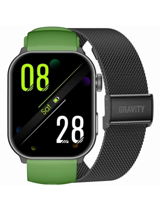 GRAVITY GT28-4 Pánské chytré hodinky s řemínkem + náramek Zelená černá GRAVITY GT28-4 Pánské chytré hodinky s řemínkem + náramek Zelená černá