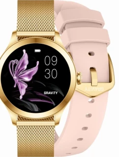 Chytré hodinky Gravity Pink Gold 2 Stripes GT25-1 PRO