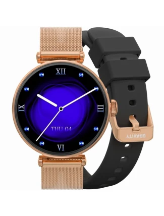 Chytré hodinky Gravity Rose Gold Black 2 Strap GT26-3 Chytré hodinky Gravity Rose Gold Black 2 Strap GT26-3