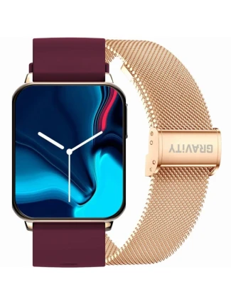 Chytré hodinky Gravity Pink Gold Maroon 2 Stripes GT17-6 Chytré hodinky Gravity Pink Gold Maroon 2 Stripes GT17-6