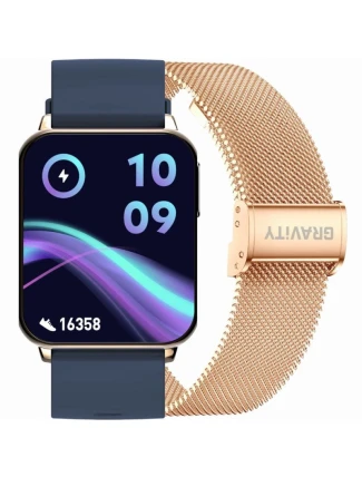 Chytré hodinky Gravity Pink Gold Navy Blue 2 Stripes GT17-2 Chytré hodinky Gravity Pink Gold Navy Blue 2 Stripes GT17-2