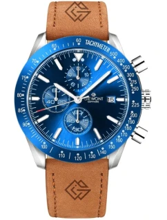 Pánské hodinky Giewont Chronograph Sapphire Brown and Blue GW8720-A2