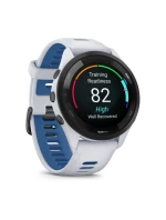 Garmin Forerunner 265 46mm Black Bezel with Whitestone Case bílé a modré hodinky Garmin Forerunner 265 46mm Black Bezel with Whitestone Case bílé a modré hodinky