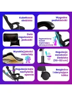 Extralink gaming | kancelářská židle, otočná, kbelík, černá, G-524 Extralink gaming | kancelářská židle, otočná, kbelík, černá, G-524