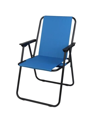 Cestovní sedačka s polštáři 52x44x75 cm skládací modrá