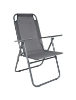 TURISTICKÉ KŘESLO S POLŠTÁŘI 61x66x65-108CM Tmavě šedé skládací ENERO CAMP - TYP II TURISTICKÉ KŘESLO S POLŠTÁŘI 61x66x65-108CM Tmavě šedé skládací ENERO CAMP - TYP II