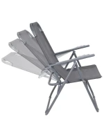 TURISTICKÉ KŘESLO S POLŠTÁŘI 61x66x65-108CM Tmavě šedé skládací ENERO CAMP - TYP II TURISTICKÉ KŘESLO S POLŠTÁŘI 61x66x65-108CM Tmavě šedé skládací ENERO CAMP - TYP II