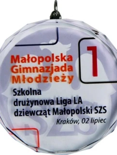 Skleněná medaile a pouzdro s barevným potiskem LuxorJet