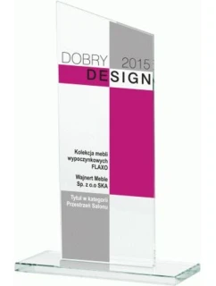 Skleněná trofej s barevným potiskem LuxorJet