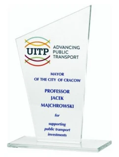 Skleněná trofej s barevným potiskem LuxorJet