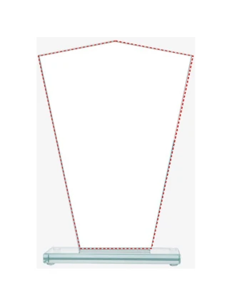 Skleněná trofej s matným podstavcem