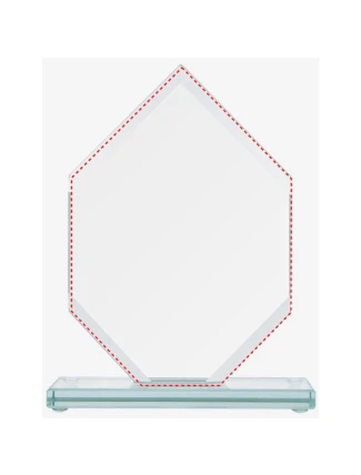 Skleněná trofej s matným podstavcem