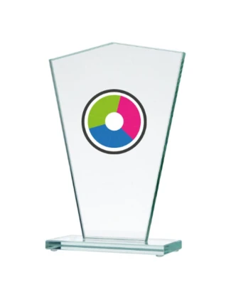 Skleněná trofej s barevným potiskem LuxorJet