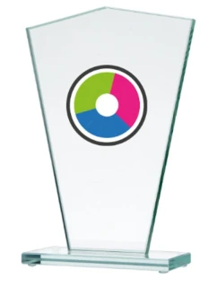 Skleněná trofej s barevným potiskem LuxorJet