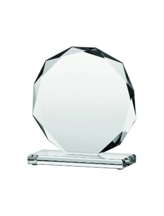 Skleněná trofej s matným podstavcem