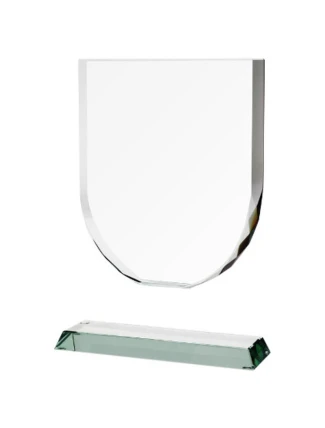 Skleněná trofej s matným podstavcem