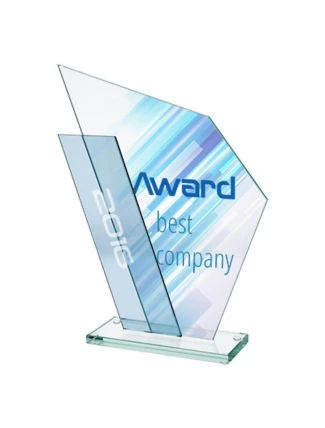 Skleněná trofej s barevným potiskem LuxorJet