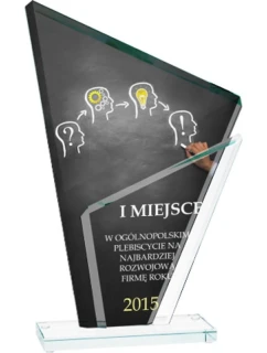 Skleněná trofej s barevným potiskem LuxorJet