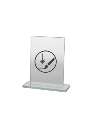 Gravírovaná skleněná trofej + malířská výplň