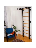 DŘEVĚNÝ KOVOVÝ GYMNASTICKÝ ŽEBŘÍK S KOVOVOU TYČÍ BENCHK 721B DŘEVĚNÝ KOVOVÝ GYMNASTICKÝ ŽEBŘÍK S KOVOVOU TYČÍ BENCHK 721B