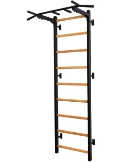 DŘEVĚNÝ KOVOVÝ GYMNASTICKÝ ŽEBŘÍK S KOVOVOU TYČÍ BENCHK 721B