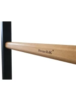 ROZKLÁDACÍ DŘEVĚNO-KOVOVÝ GYMNASTICKÝ ŽEBŘÍK S KOVOVOU HRAZDOU V DUBOVÉ LAVICI 511 ROZKLÁDACÍ DŘEVĚNO-KOVOVÝ GYMNASTICKÝ ŽEBŘÍK S KOVOVOU HRAZDOU V DUBOVÉ LAVICI 511