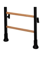 ROZKLÁDACÍ DŘEVĚNO-KOVOVÝ GYMNASTICKÝ ŽEBŘÍK S KOVOVOU HRAZDOU V DUBOVÉ LAVICI 511 ROZKLÁDACÍ DŘEVĚNO-KOVOVÝ GYMNASTICKÝ ŽEBŘÍK S KOVOVOU HRAZDOU V DUBOVÉ LAVICI 511