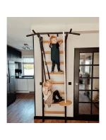 DŘEVĚNÝ KOVOVÝ GYMNASTICKÝ ŽEBŘÍK S DŘEVĚNOU HRAZDOU A PŘÍSLUŠENSTVÍM BENCHK 221B A076 DŘEVĚNÝ KOVOVÝ GYMNASTICKÝ ŽEBŘÍK S DŘEVĚNOU HRAZDOU A PŘÍSLUŠENSTVÍM BENCHK 221B A076