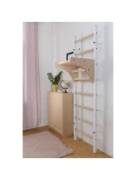 DŘEVĚNÝ KOVOVÝ GYMNASTICKÝ ŽEBŘÍK PRO 4 MADLA S DŘEVĚNOU TYČÍ BENCHK 211W DŘEVĚNÝ KOVOVÝ GYMNASTICKÝ ŽEBŘÍK PRO 4 MADLA S DŘEVĚNOU TYČÍ BENCHK 211W